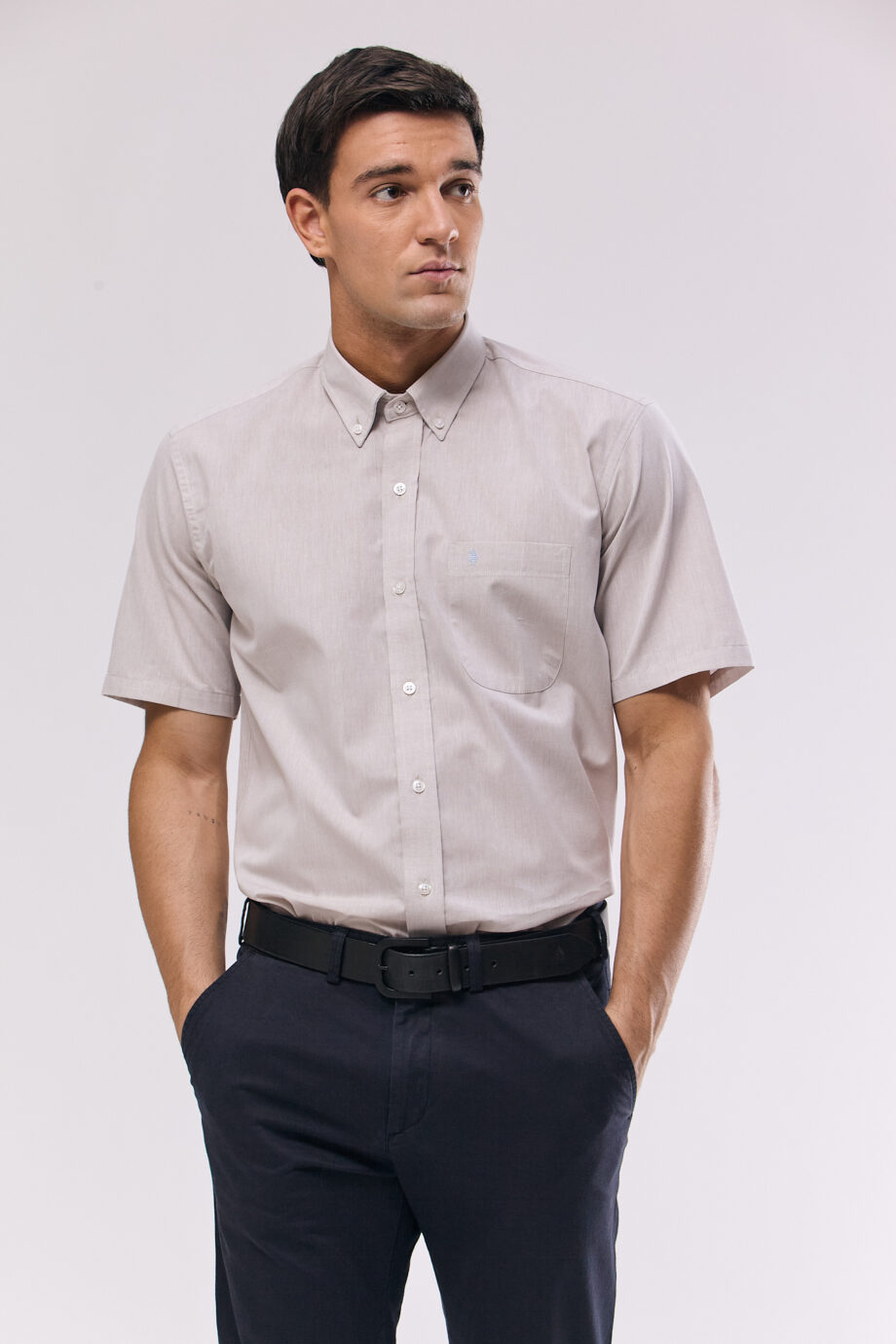 Camisa regular fit de mico oxford