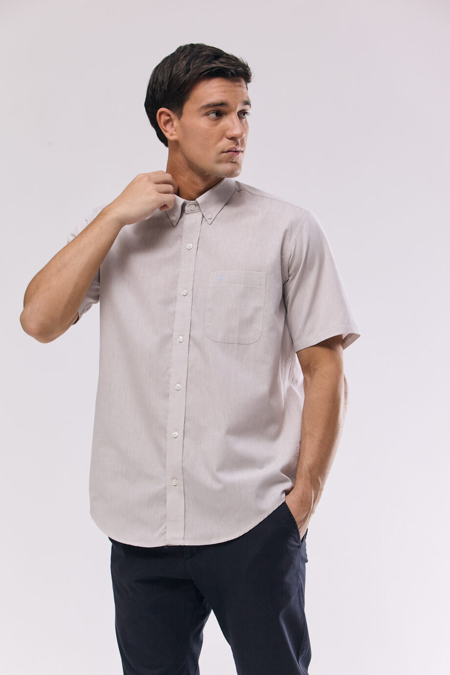 Camisa regular fit de mico oxford
