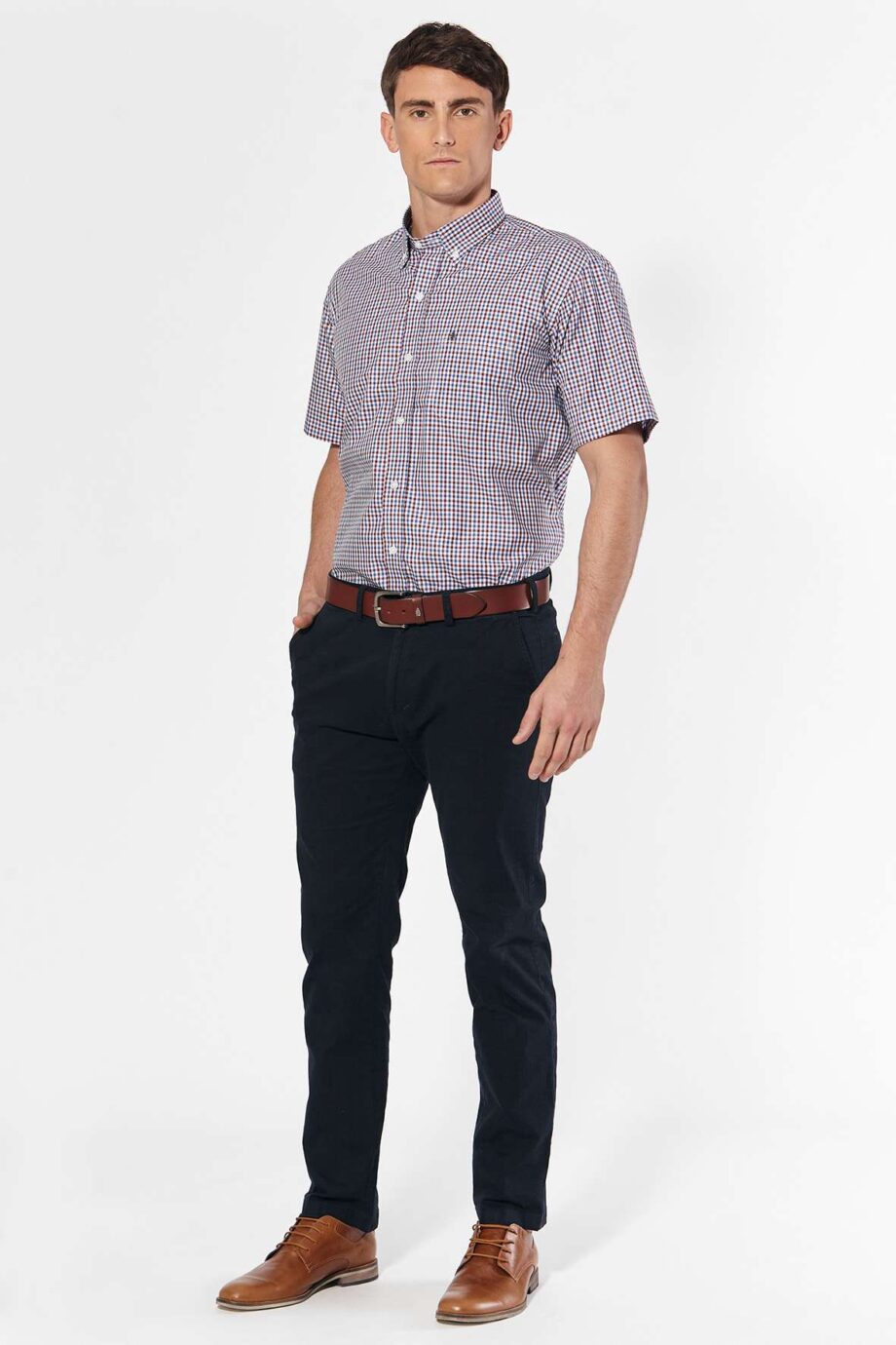 Camisa regular fit a cuadros