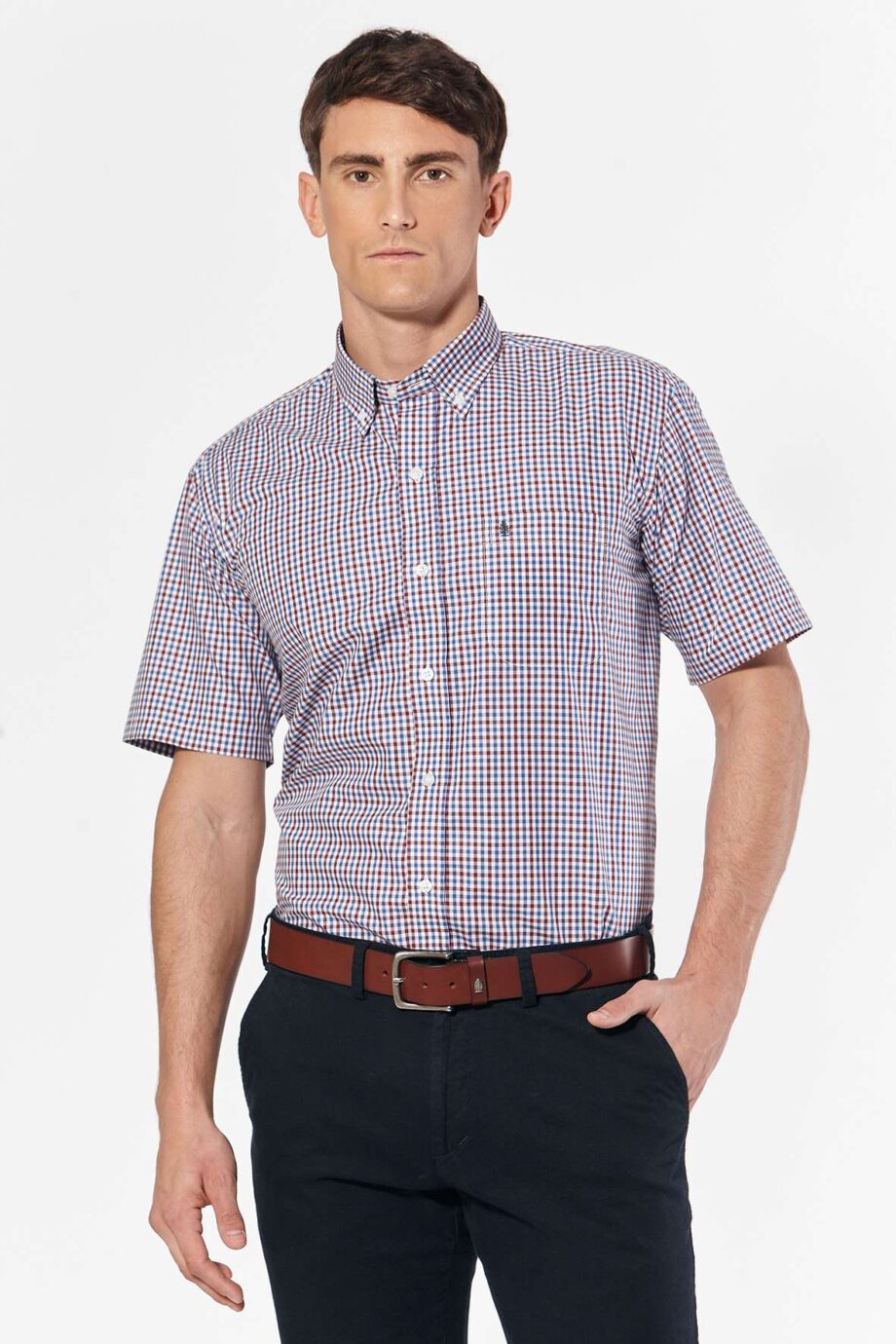 Camisa regular fit a cuadros