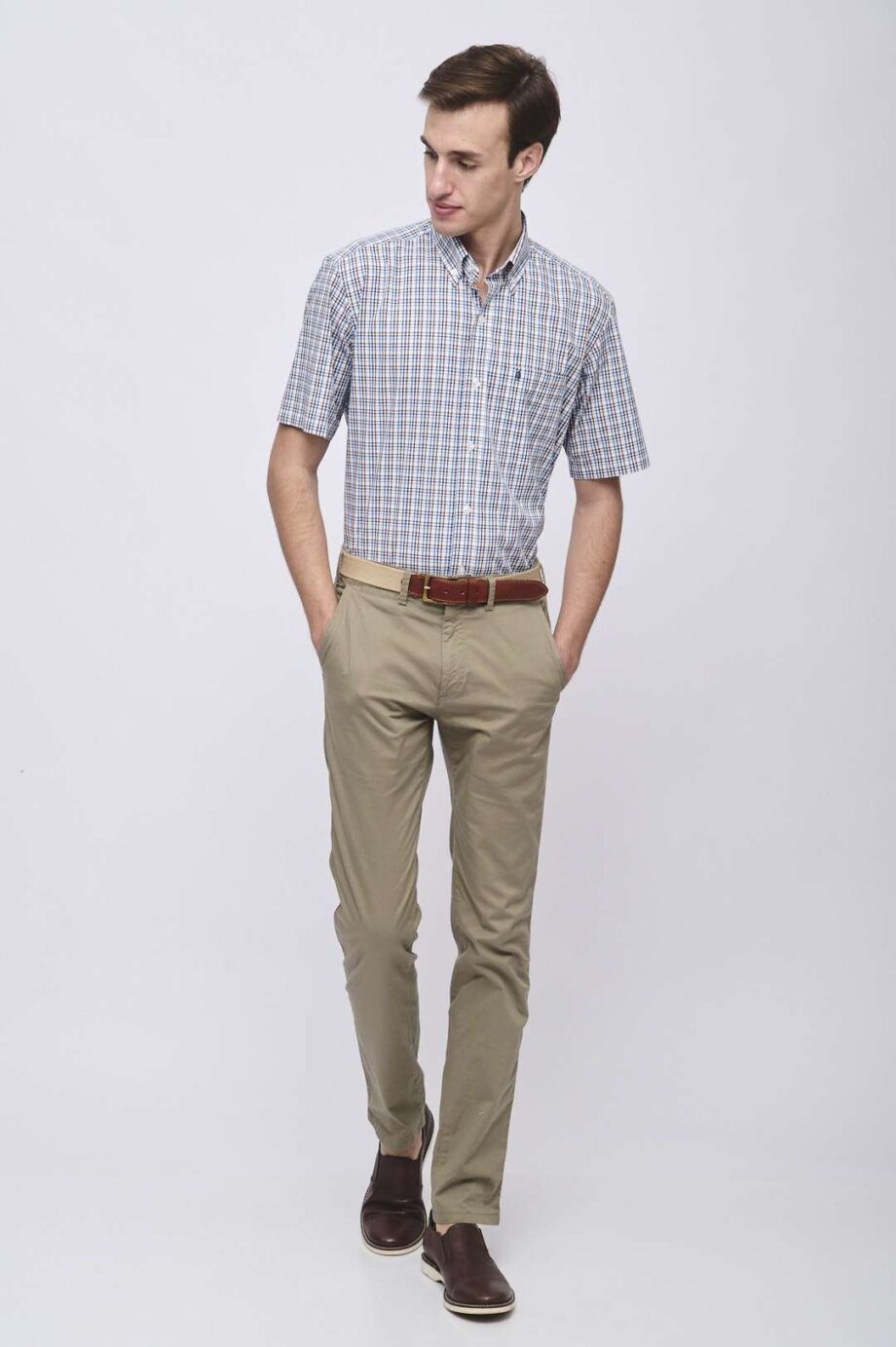 Camisa regular fit a cuadros