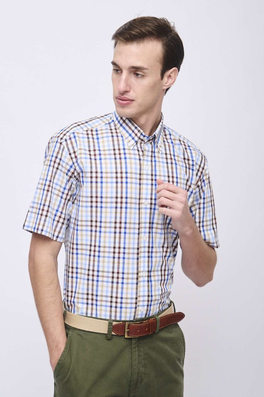 Camisa regular fit a cuadros