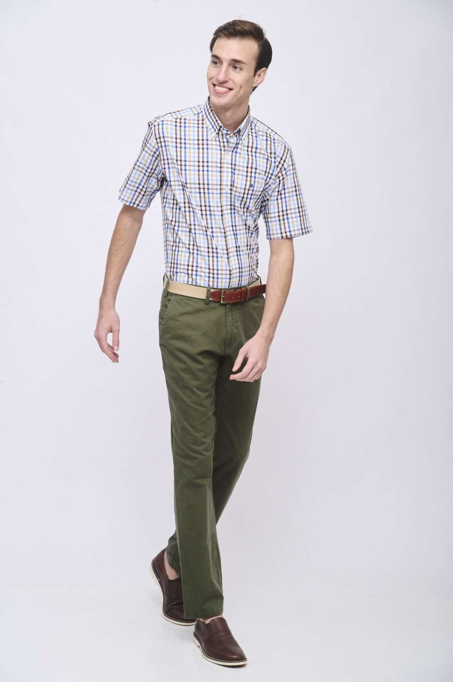 Camisa regular fit a cuadros