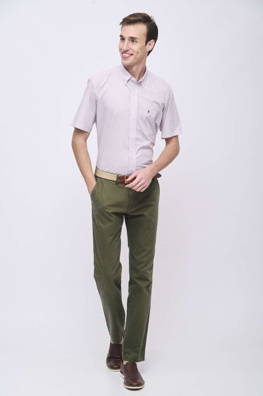 Camisa regular fit a cuadros