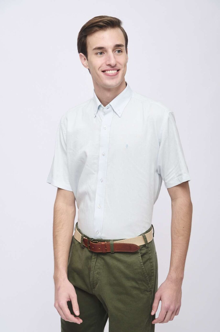 Camisa regular fit de lino
