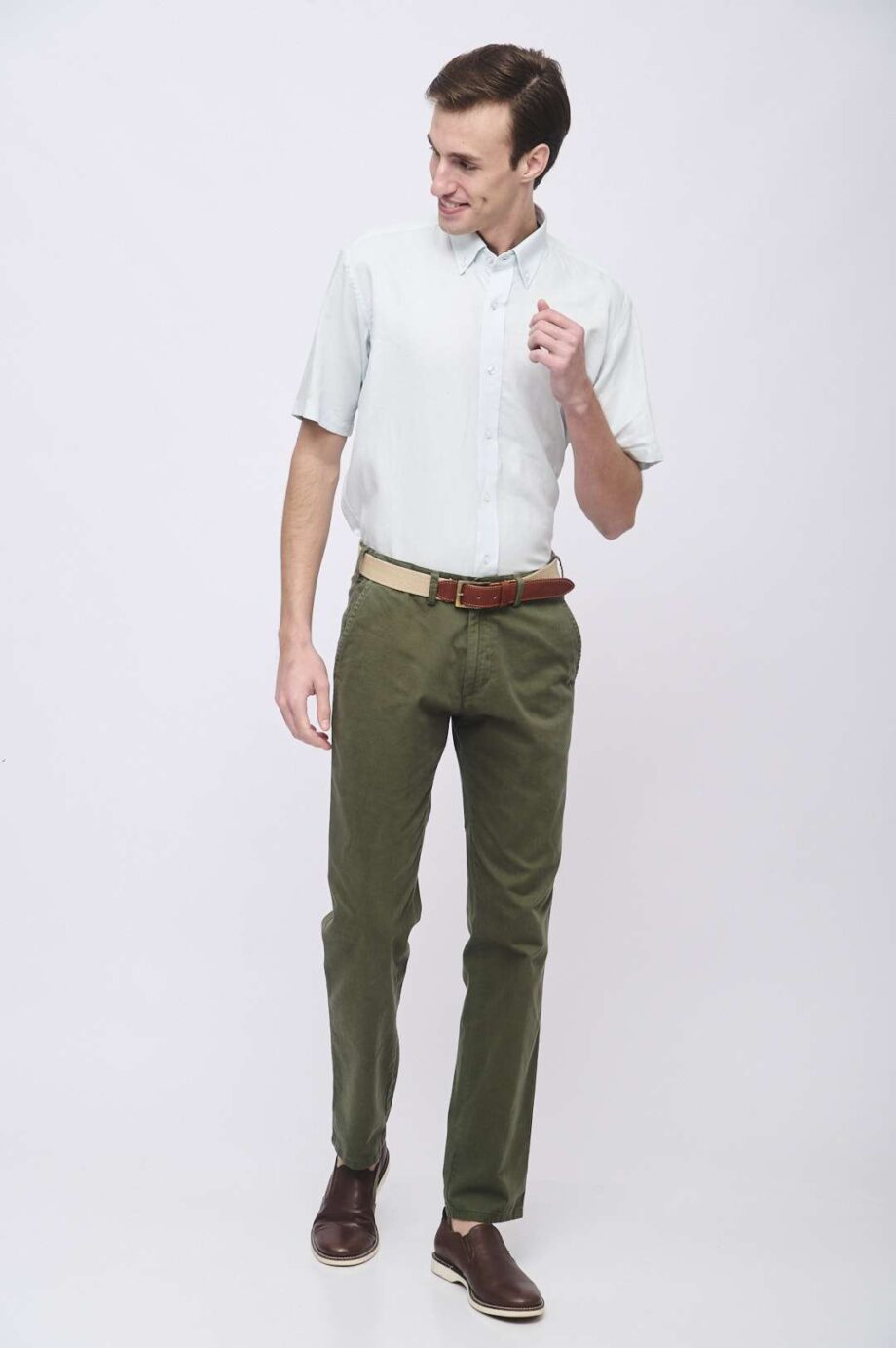 Camisa regular fit de lino