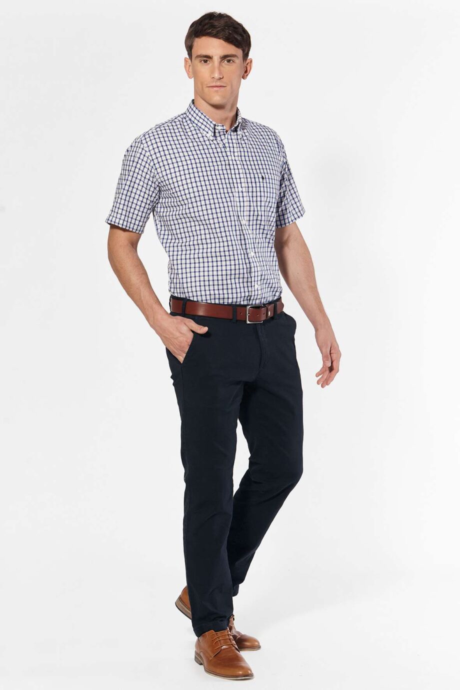 Camisa regular fit a cuadros