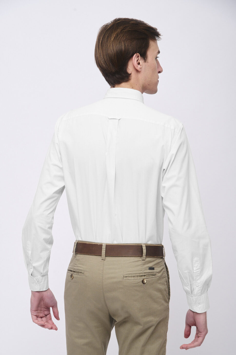 Camisa regular fit de poplin