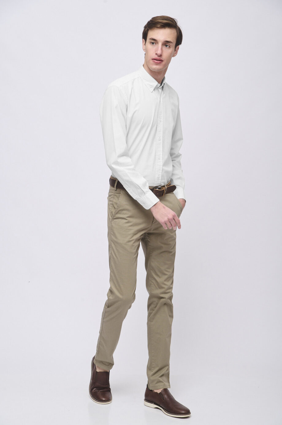 Camisa regular fit de poplin