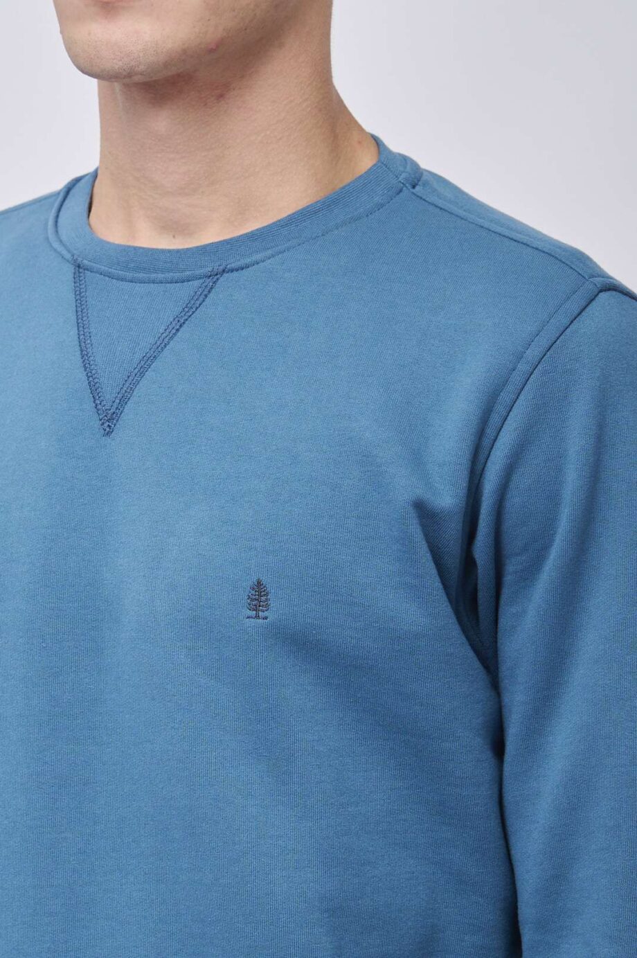 Buzo cuello O liso de frisa
