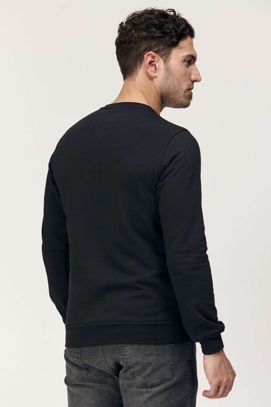 Buzo cuello O liso de frisa