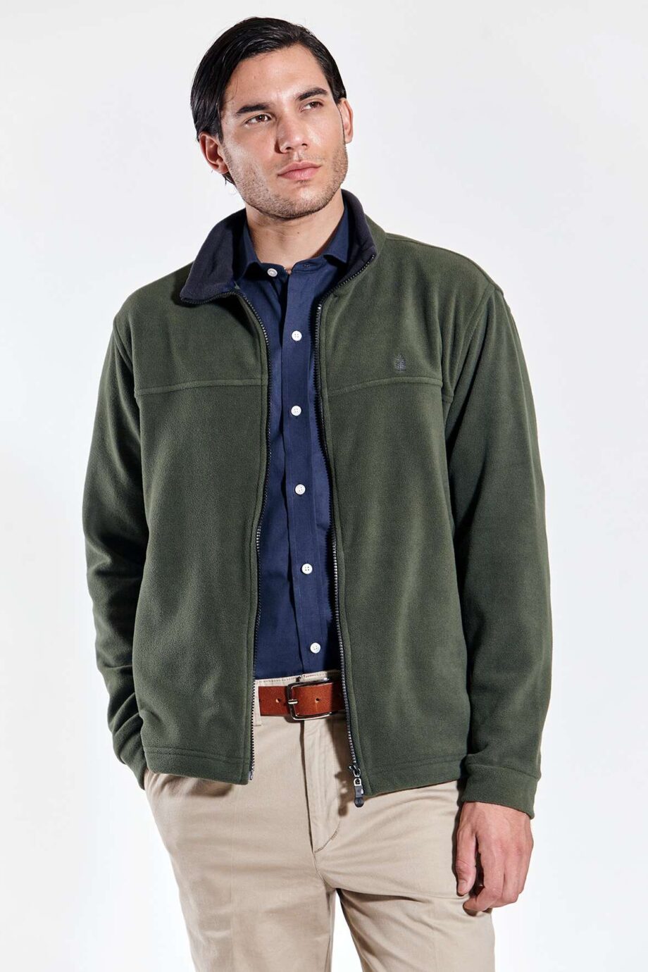 Campera polar con recortes