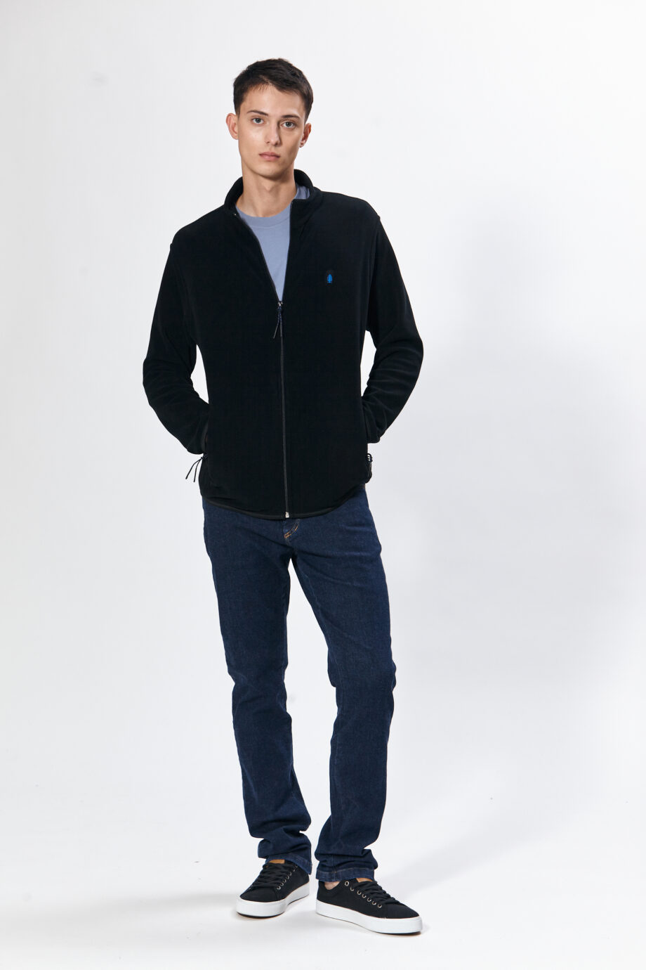 Campera polar con vivos