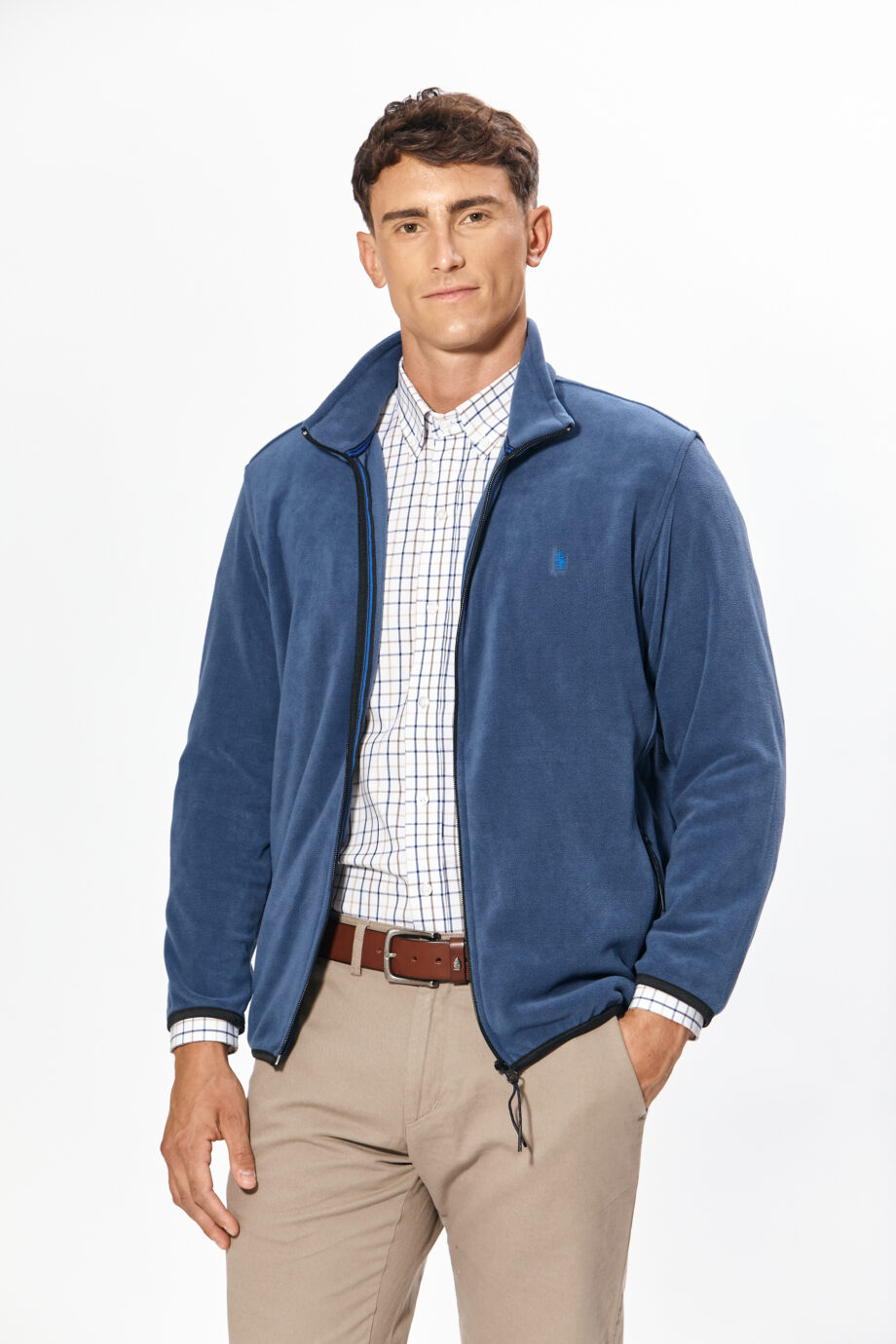 Campera polar con vivos