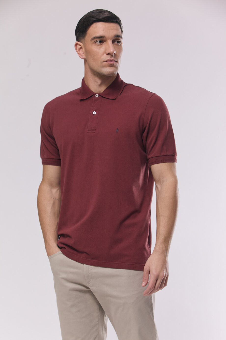 Polo lisa de piqué pima peruano