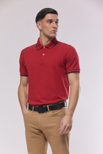 Polo piqué pima con vivos