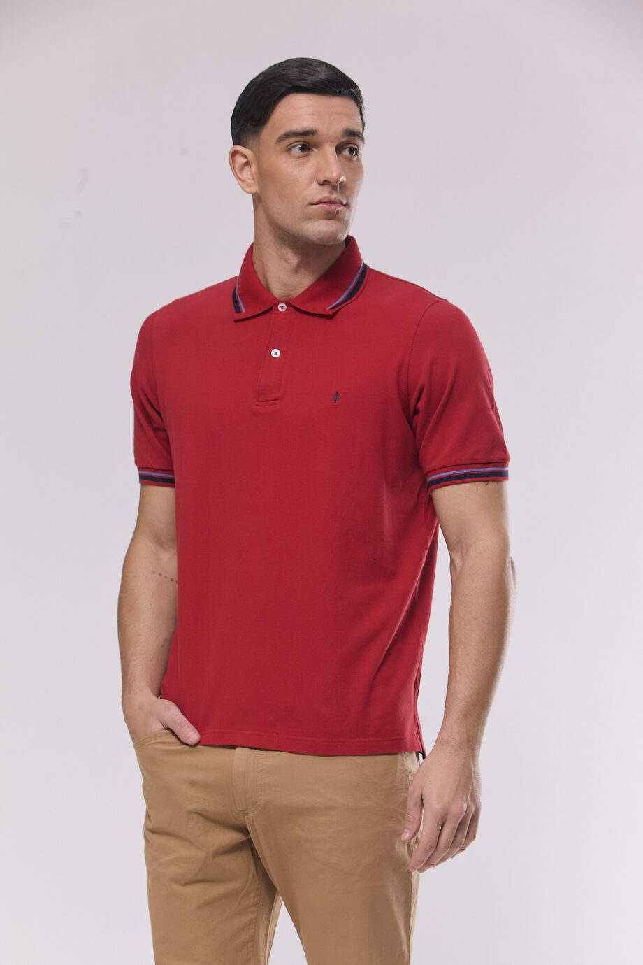 Polo piqué pima con vivos