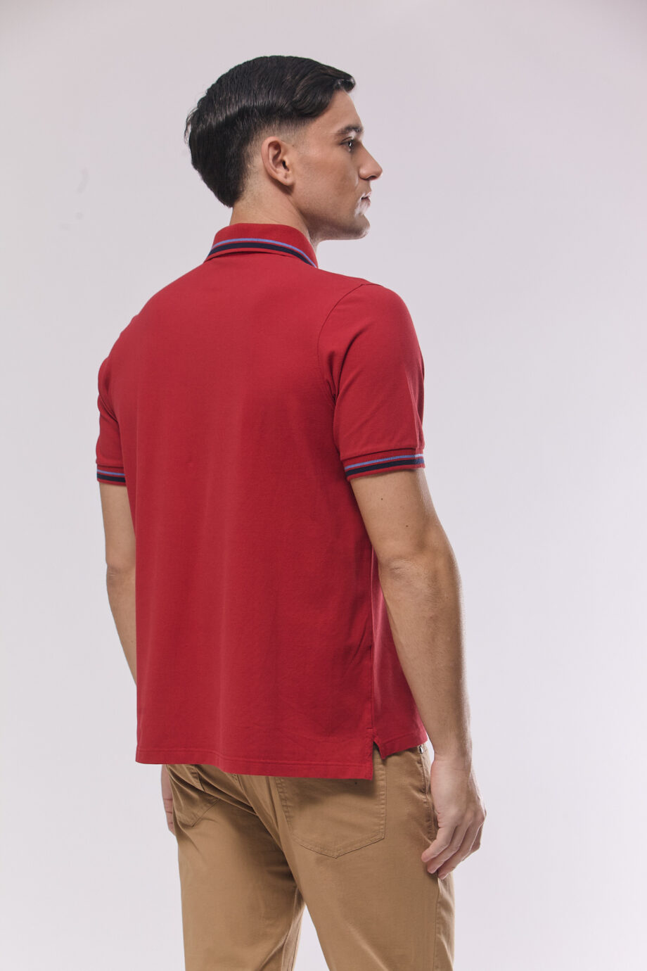 Polo piqué pima con vivos