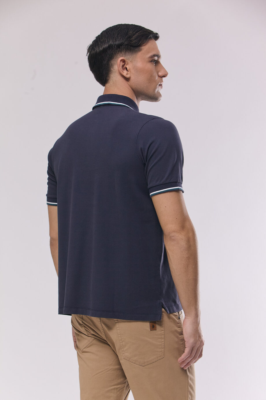 Polo piqué pima con vivos