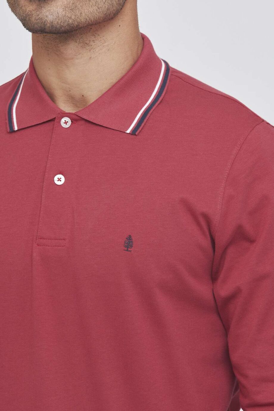 Polo mangas largas de jersey liso