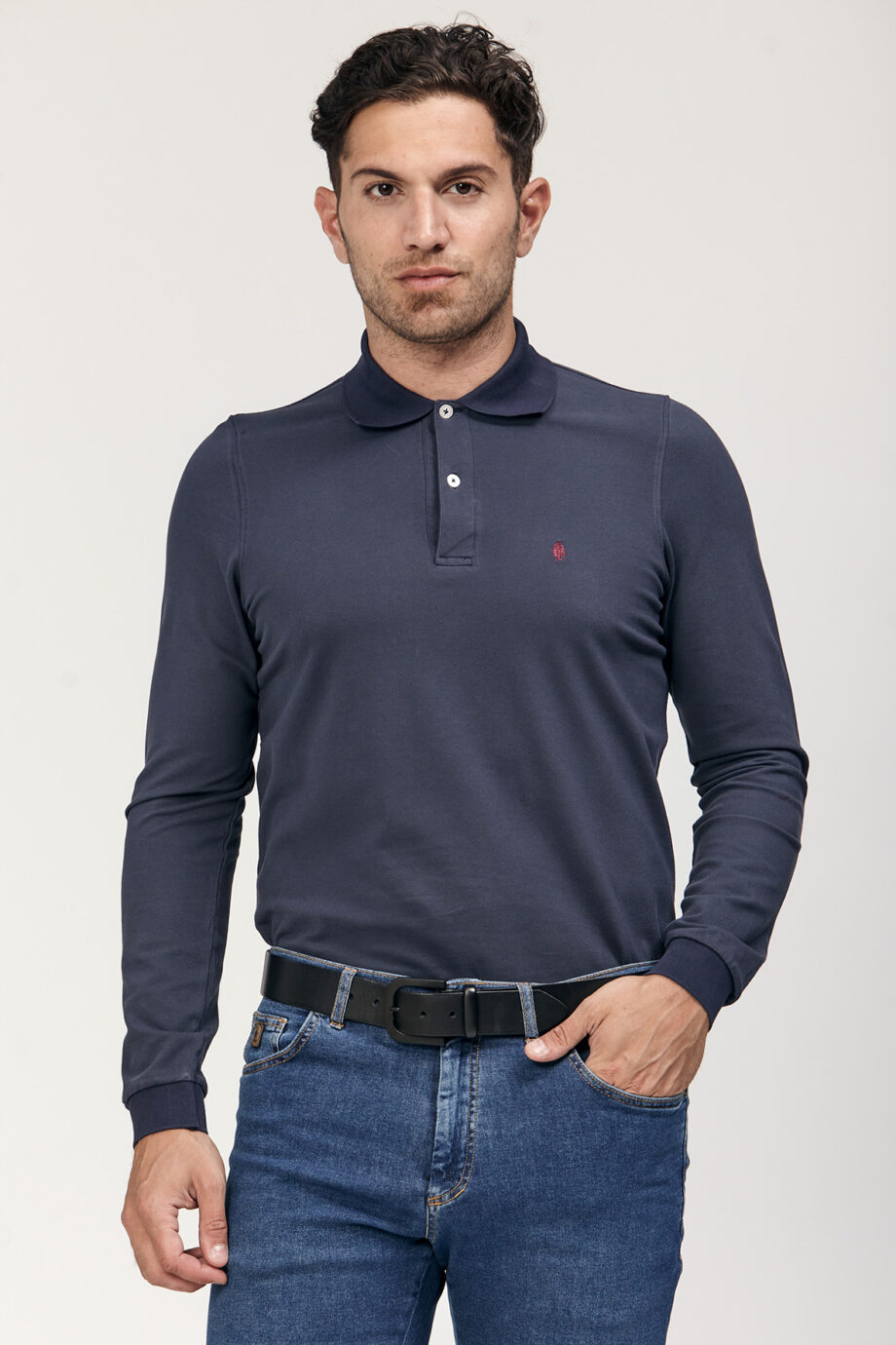 Polo lisa de piqué pima peruano