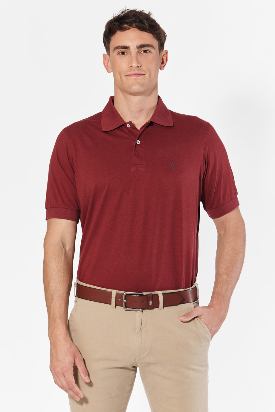 Polo lisa	de jersey peruano