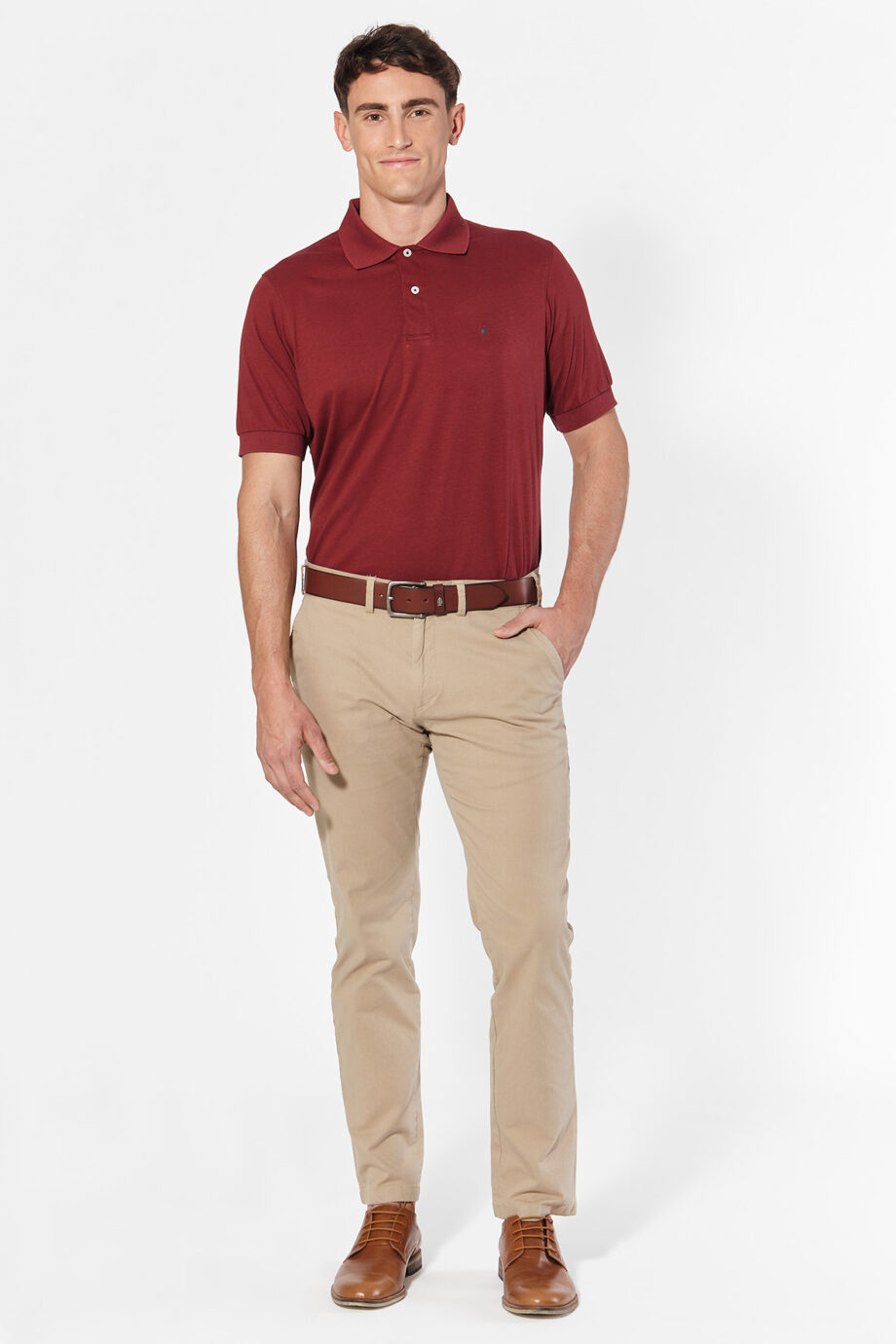 Polo lisa	de jersey peruano