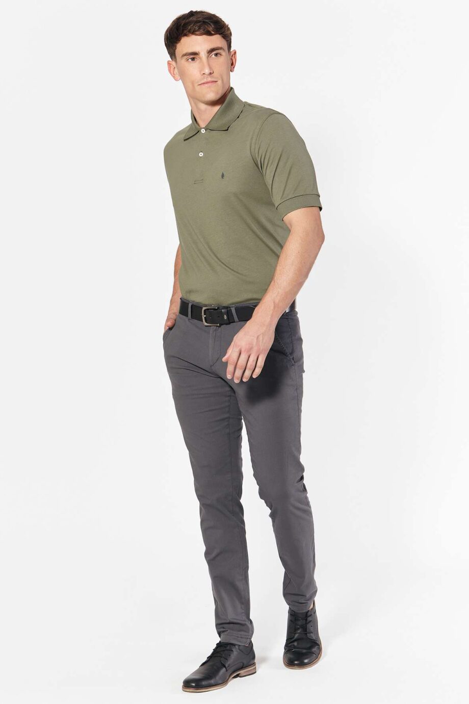 Polo lisa	de jersey peruano