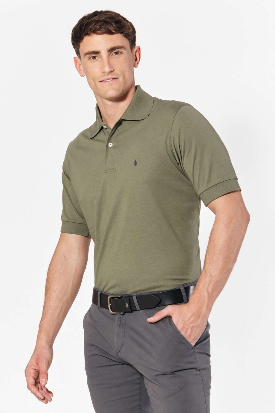 Polo lisa	de jersey peruano