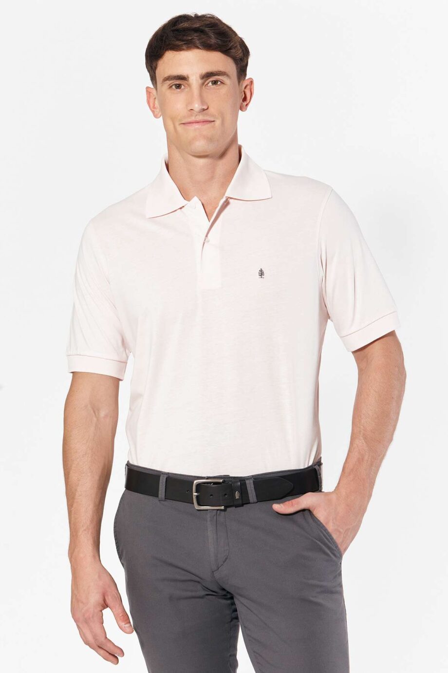Polo lisa	de jersey peruano