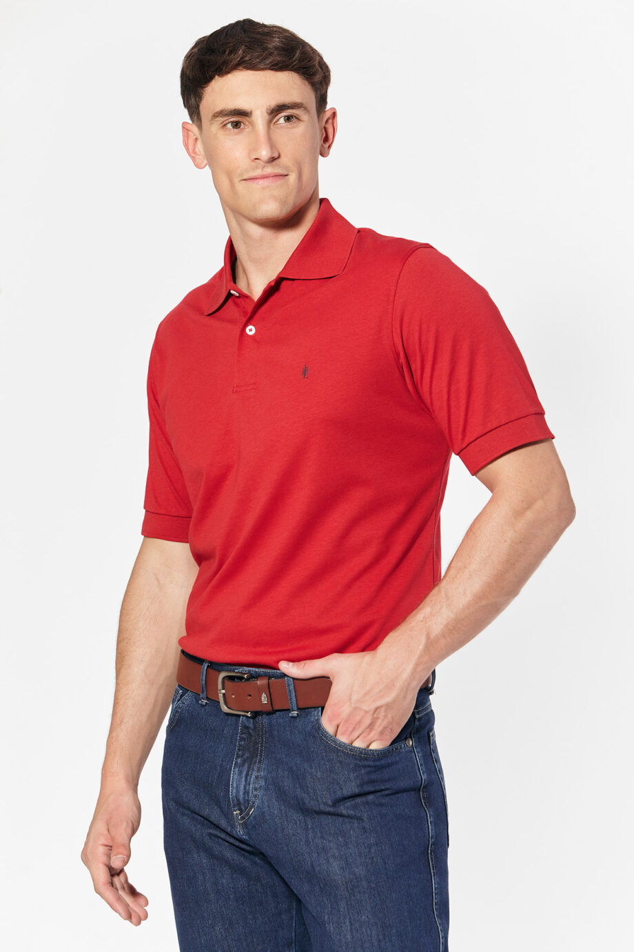 Polo lisa	de jersey peruano