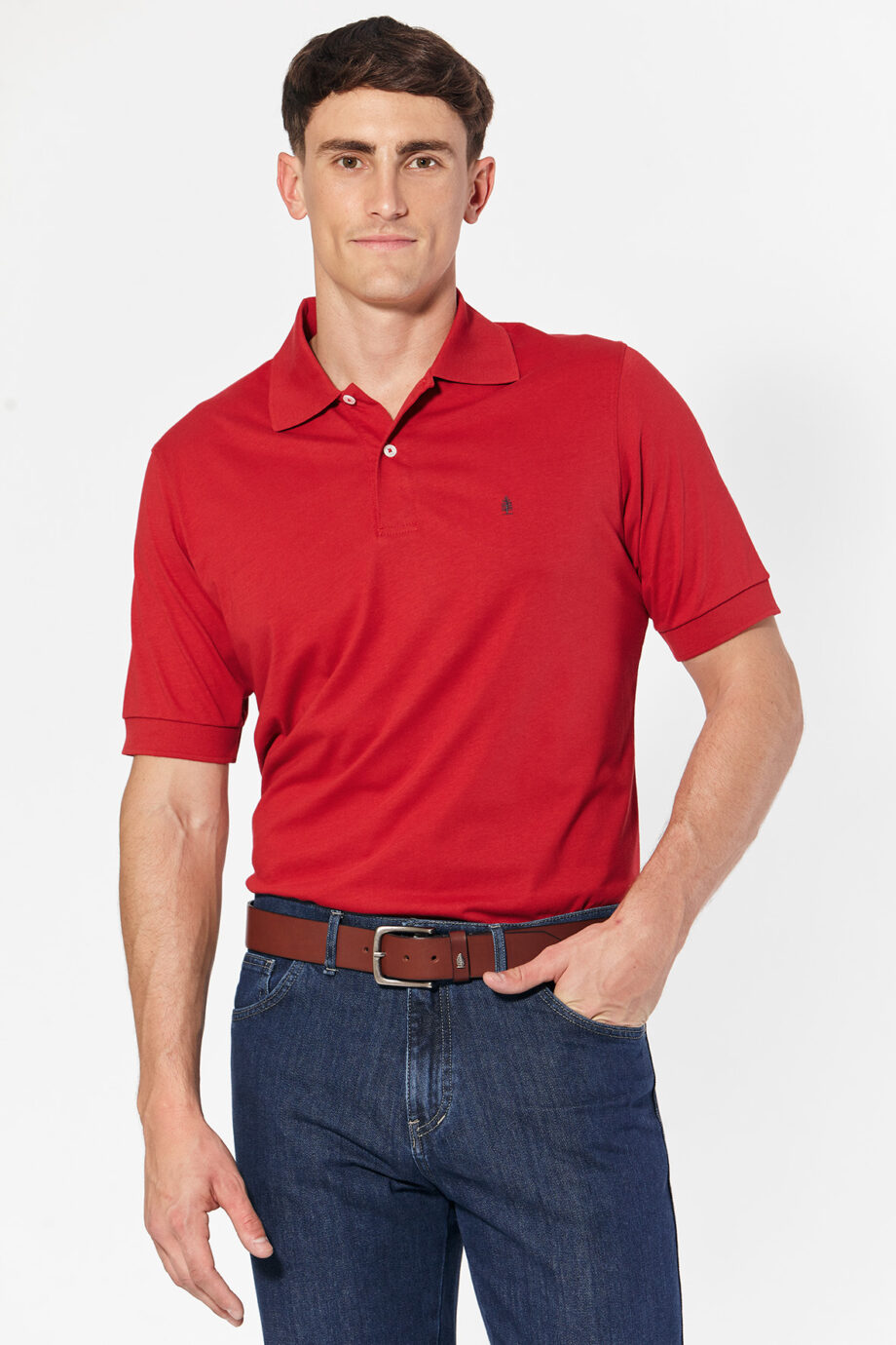 Polo lisa	de jersey peruano