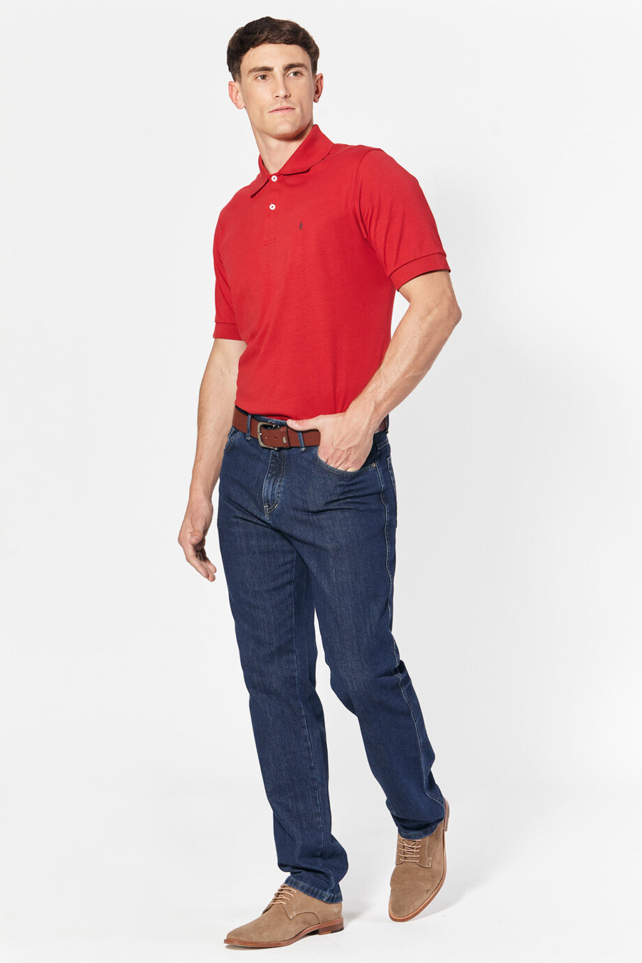 Polo lisa	de jersey peruano