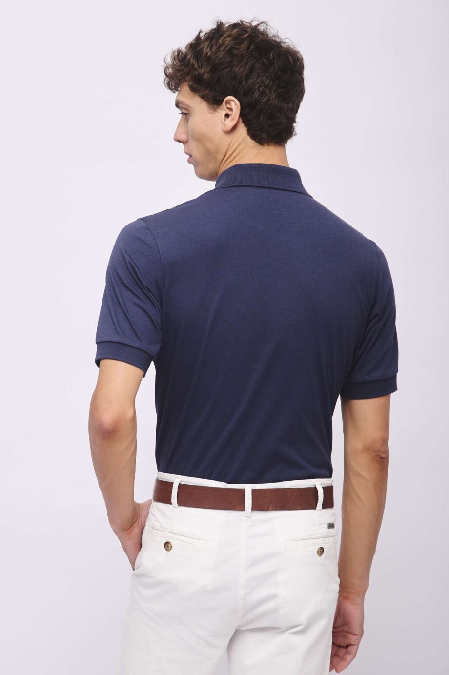 Polo lisa	de jersey peruano