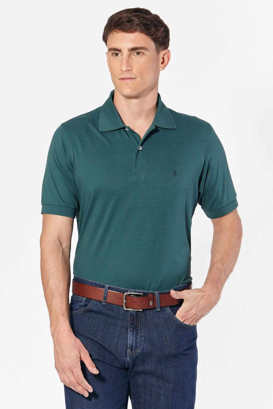 Polo lisa	de jersey peruano