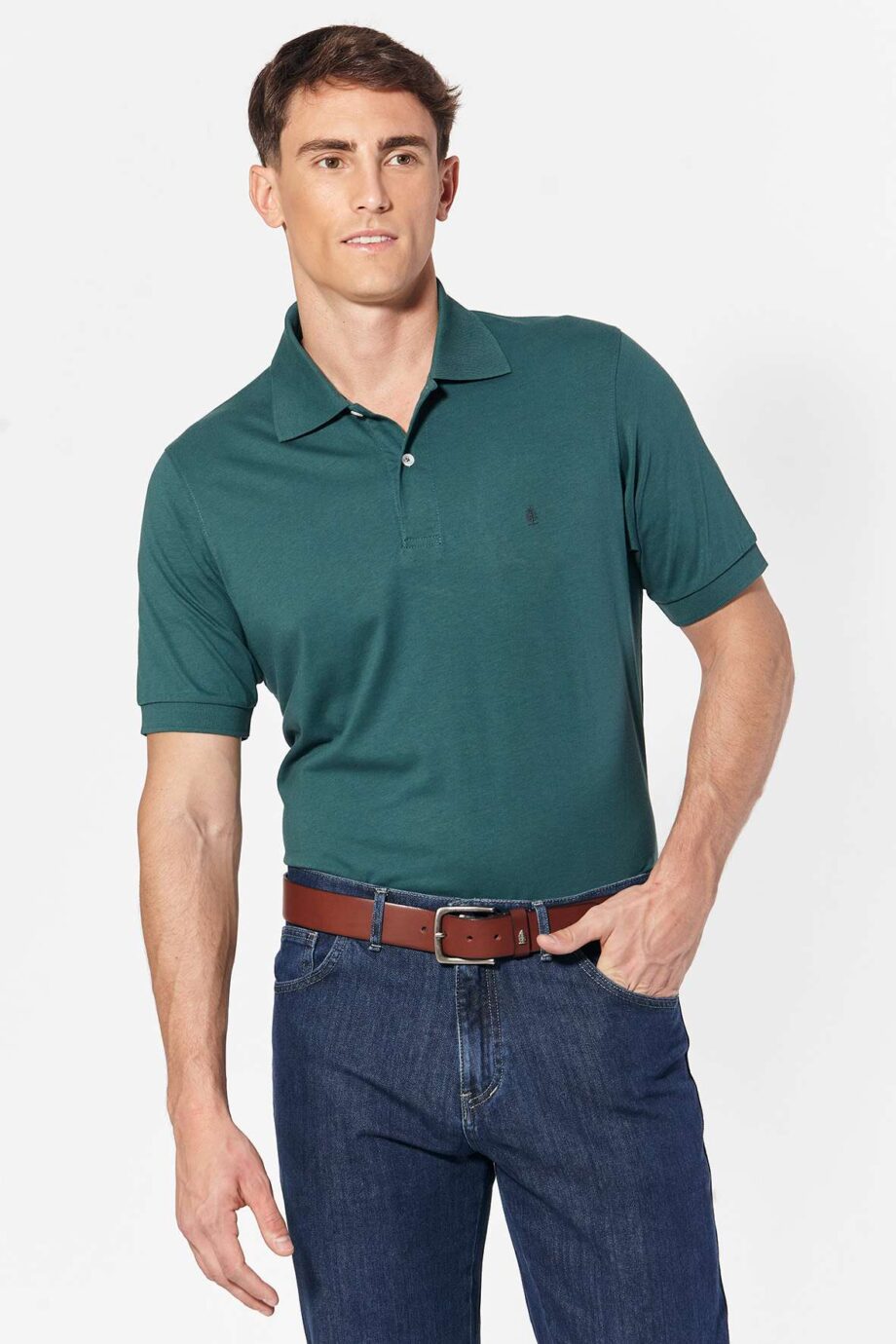 Polo lisa	de jersey peruano