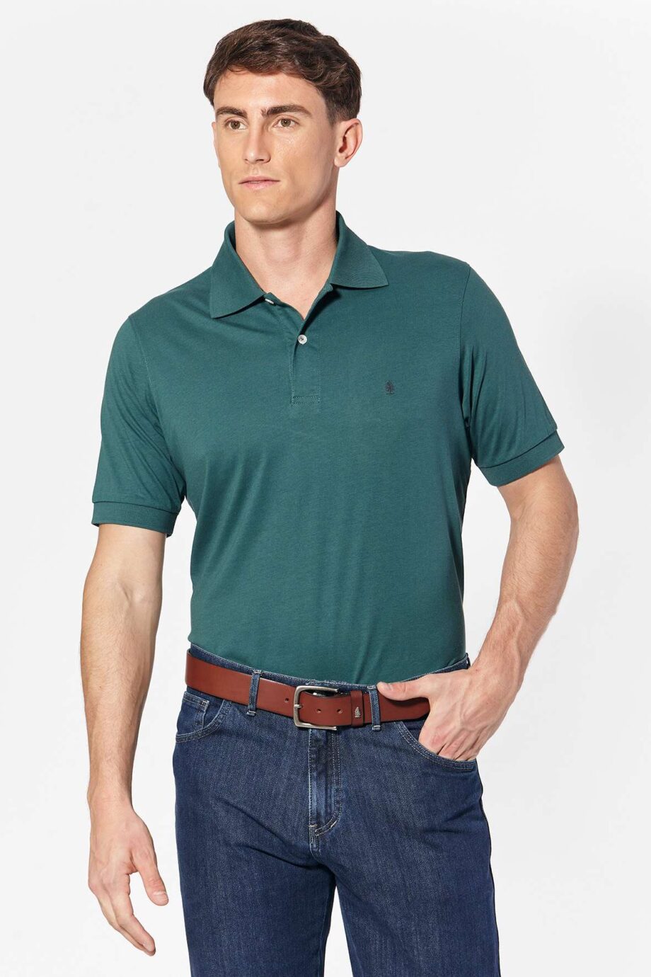 Polo lisa	de jersey peruano