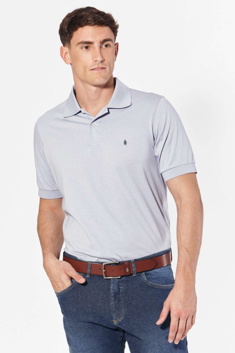 Polo lisa	de jersey peruano