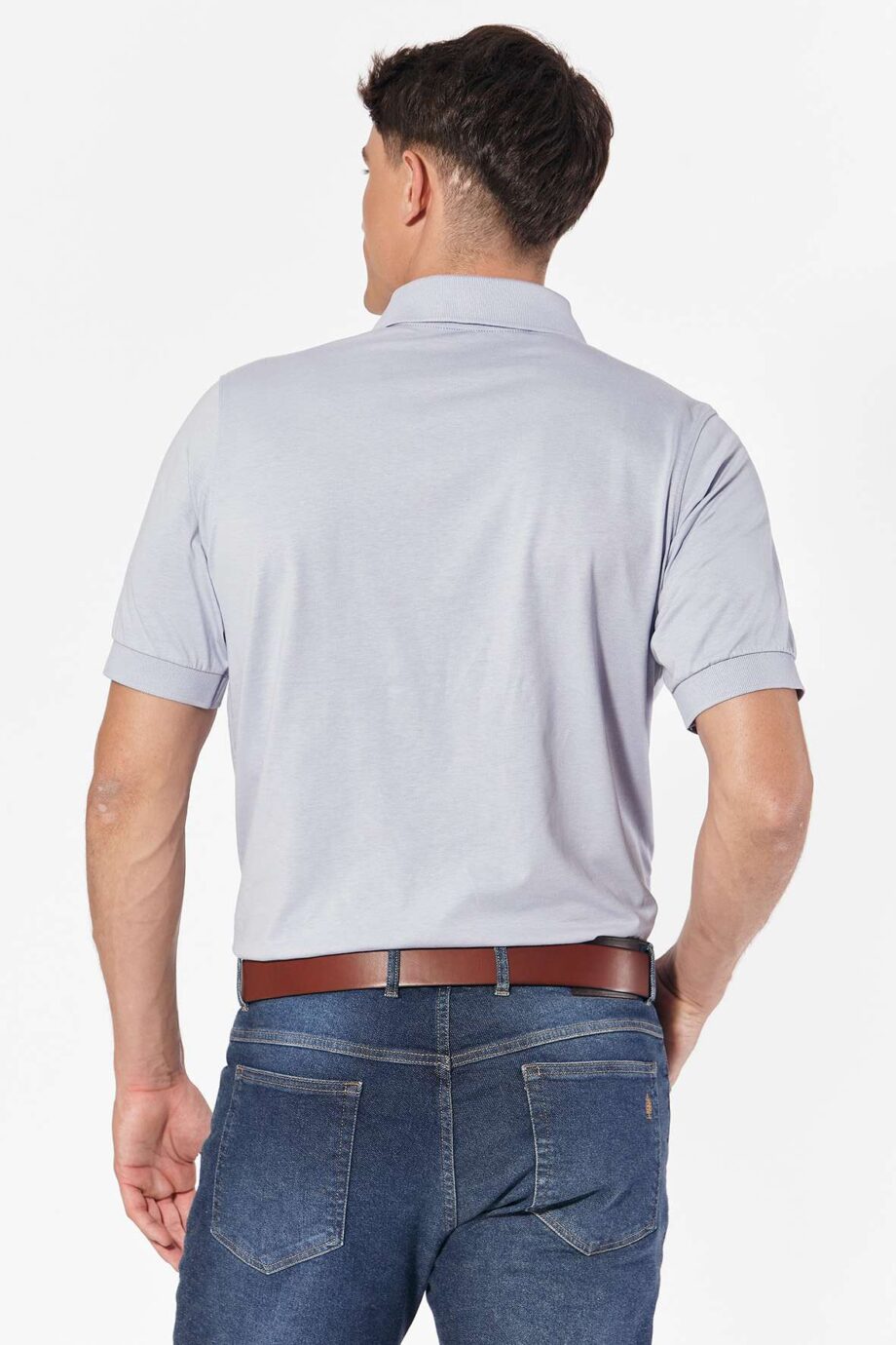 Polo lisa	de jersey peruano