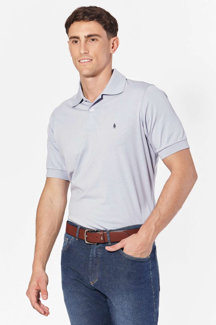 Polo lisa	de jersey peruano