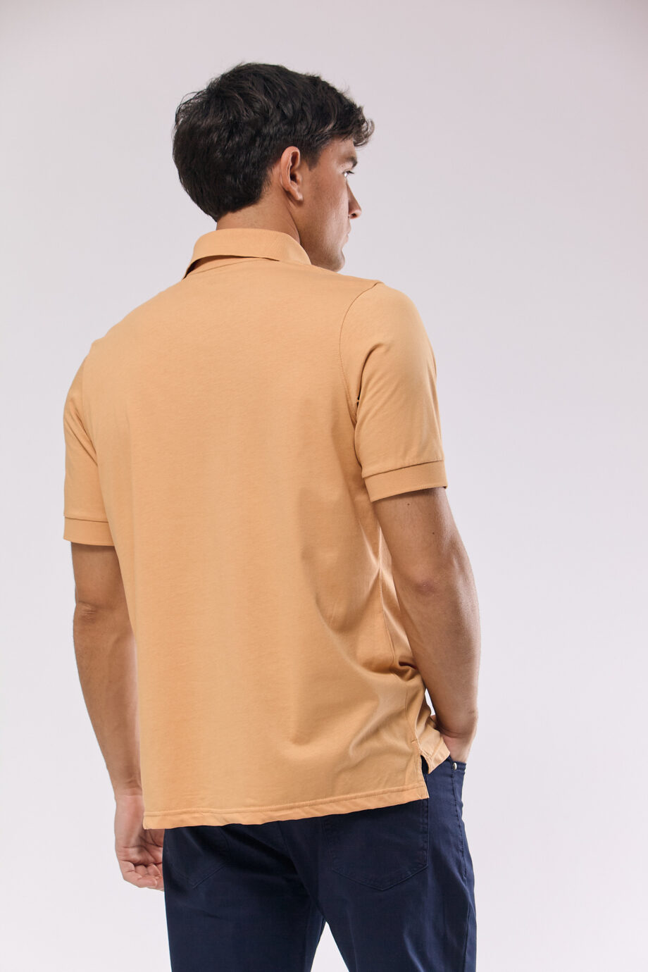 Polo lisa	de jersey peruano