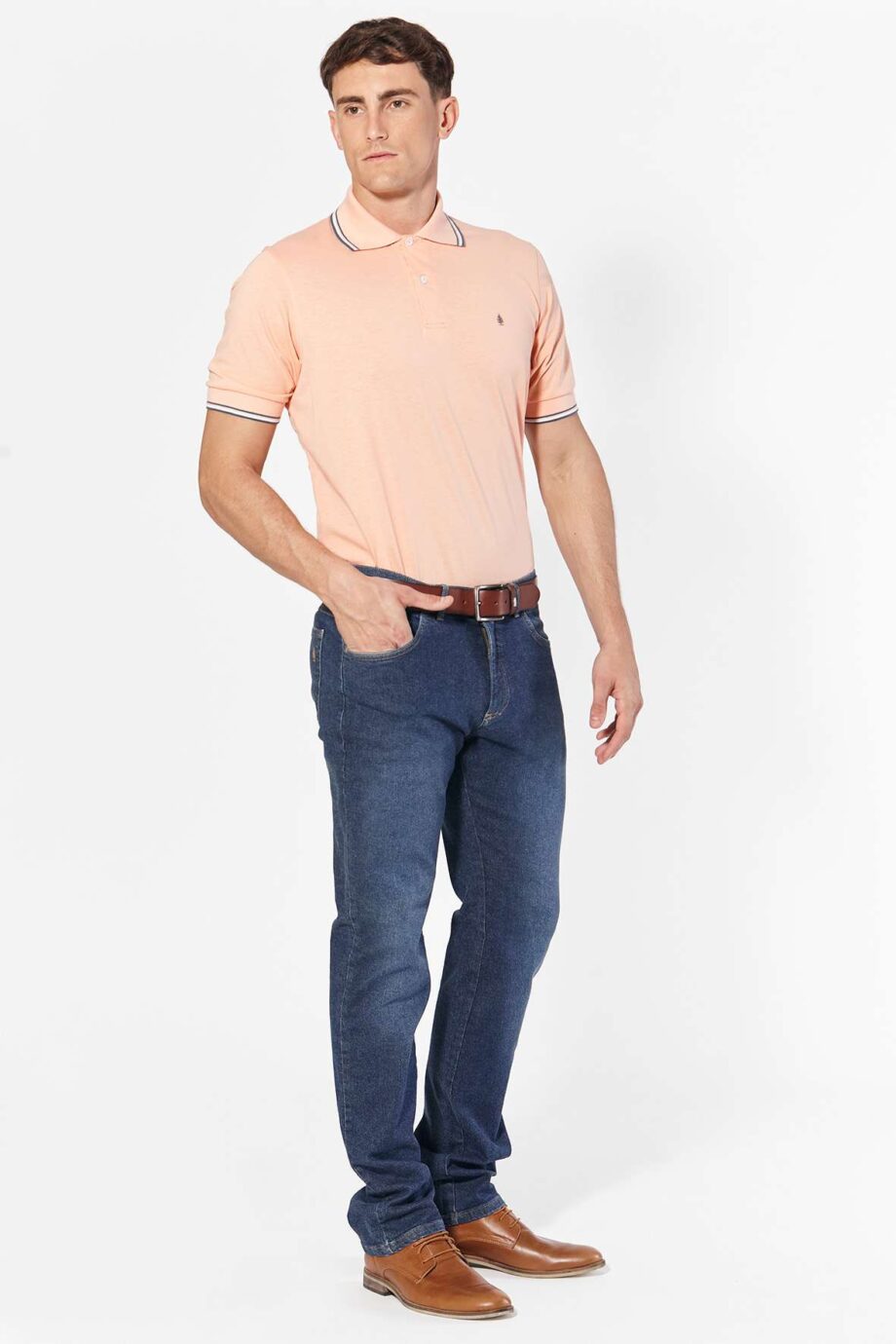 Polo de jersey con 3 vivos