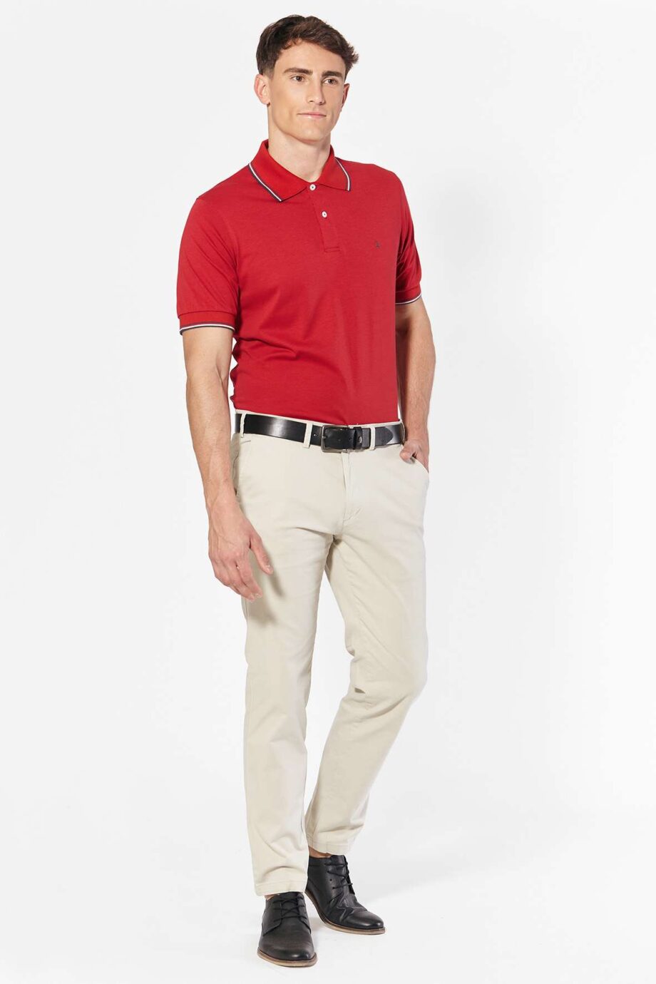Polo de jersey con 3 vivos