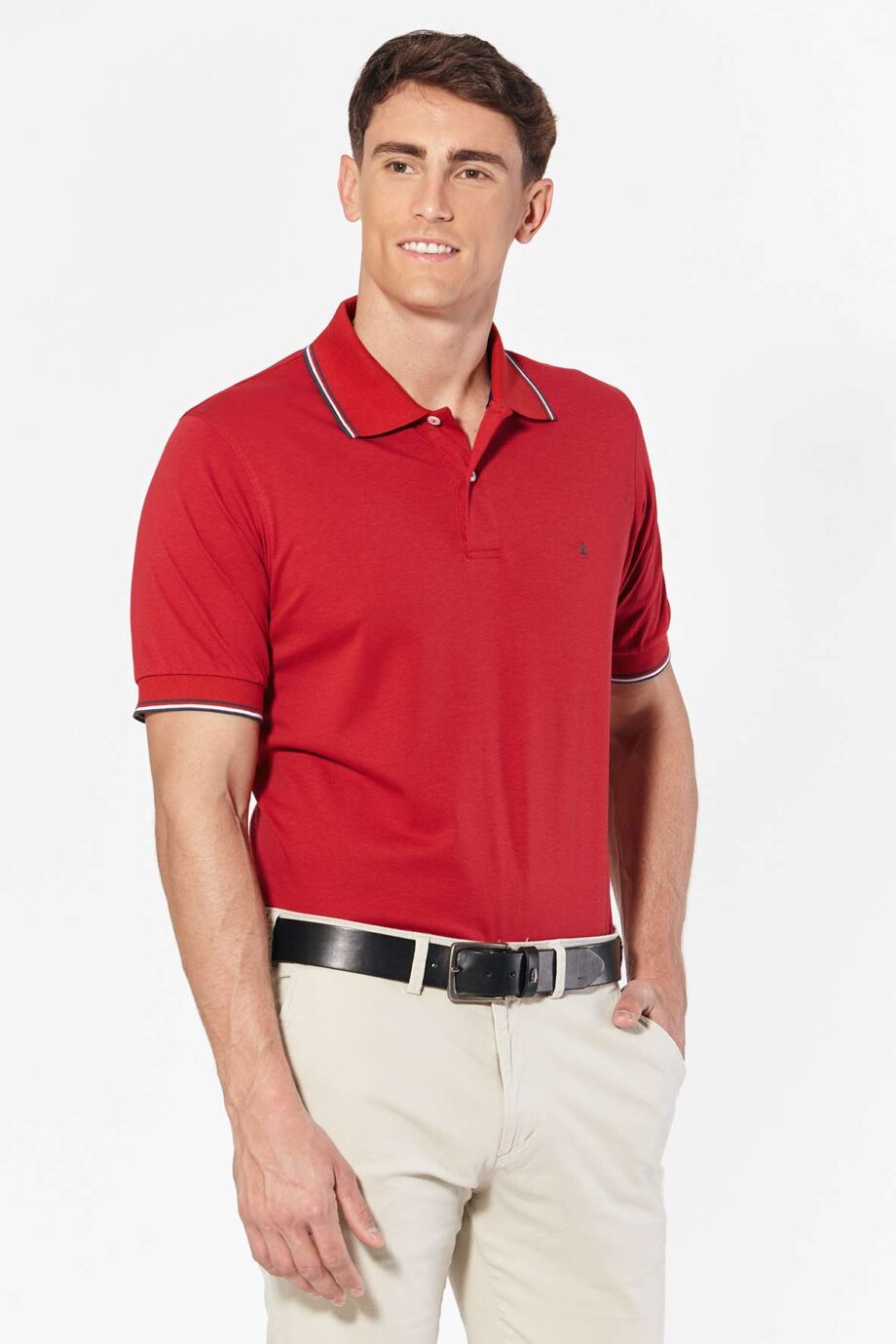 Polo de jersey con 3 vivos