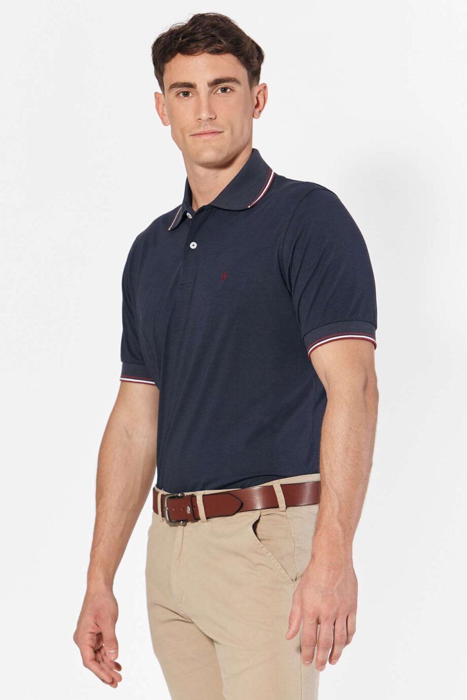 Polo de jersey con 3 vivos