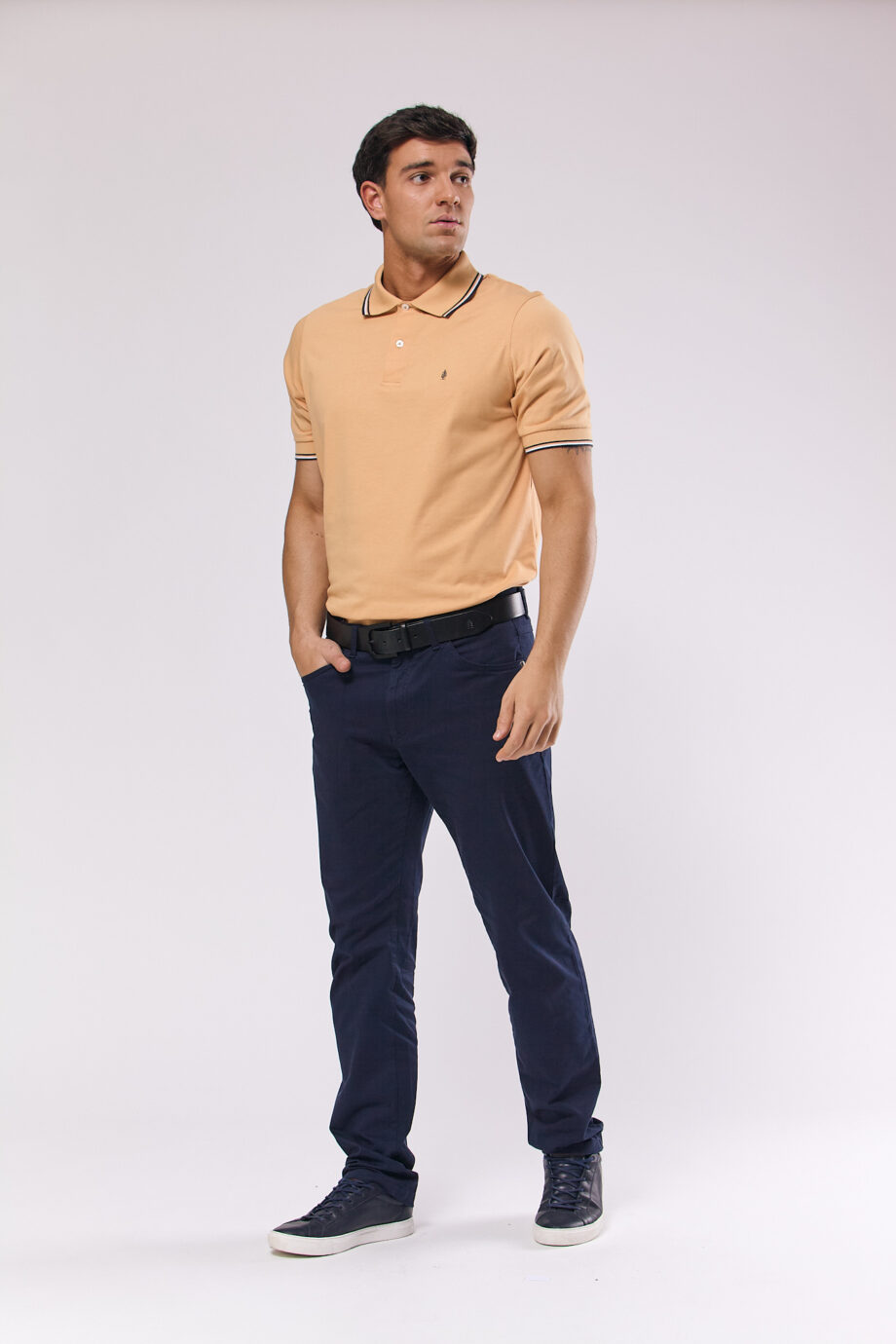 Polo de jersey con 3 vivos