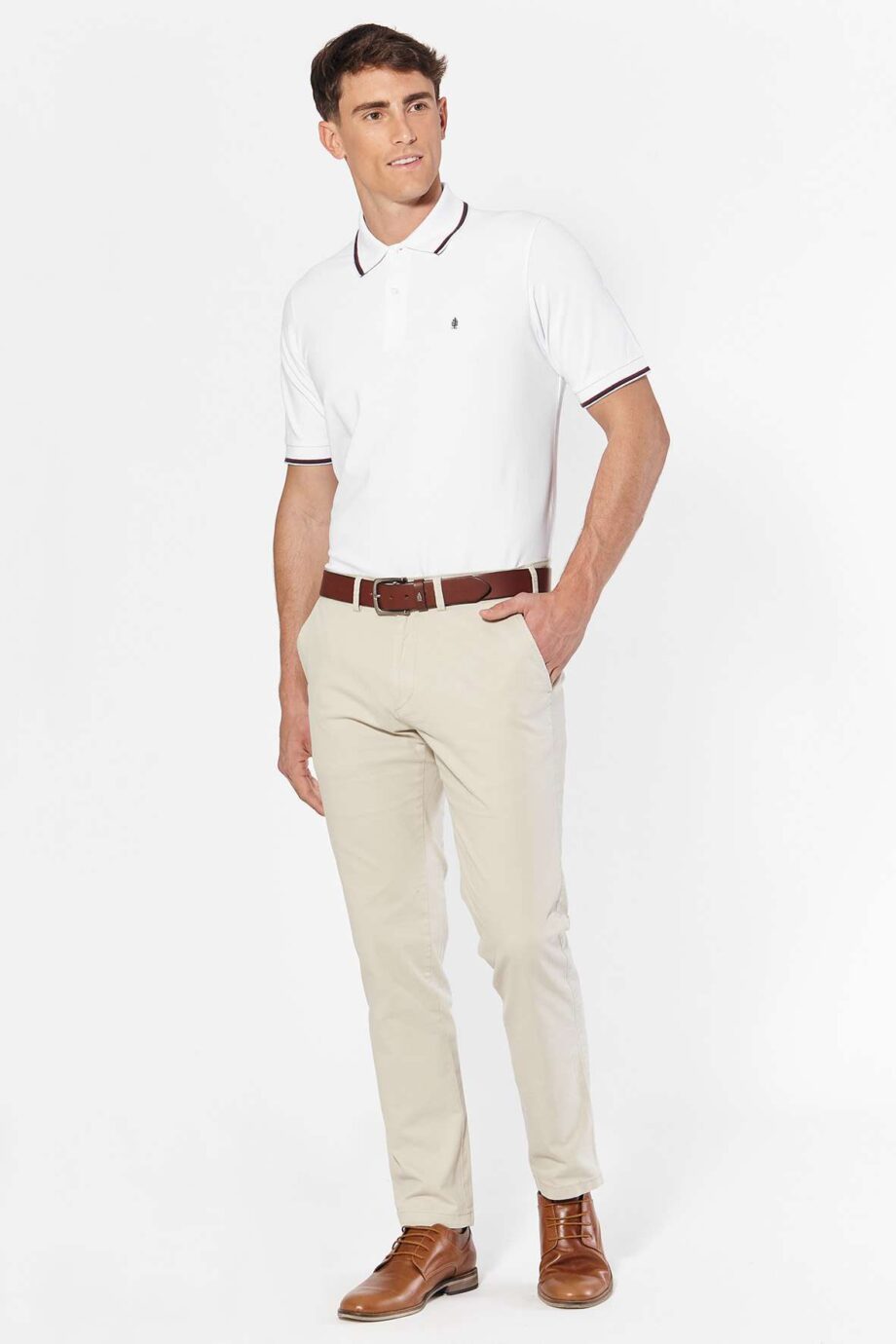 Polo de piqué con 2 vivos