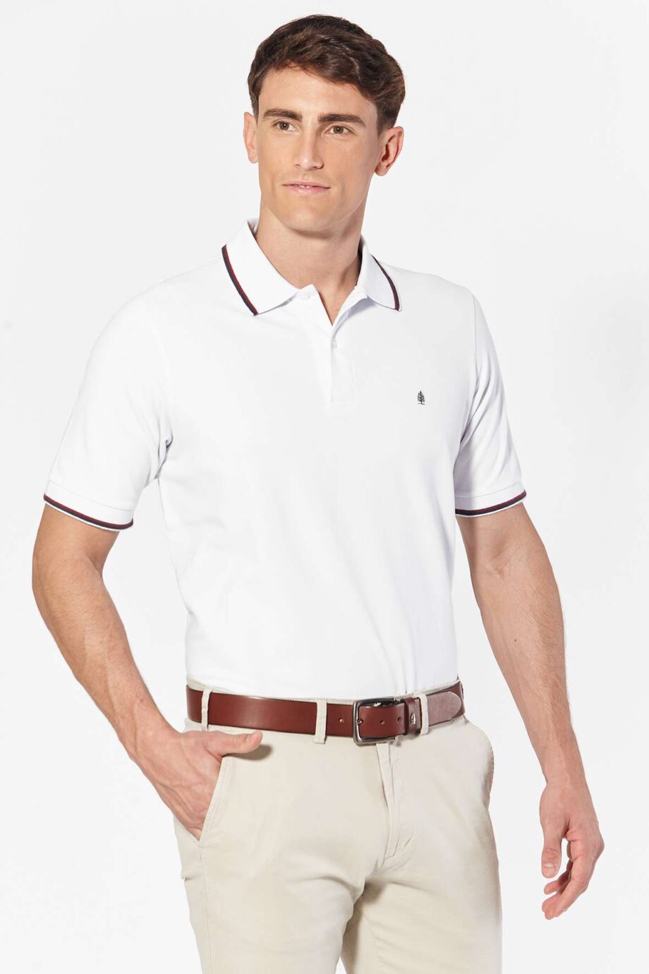 Polo de piqué con 2 vivos