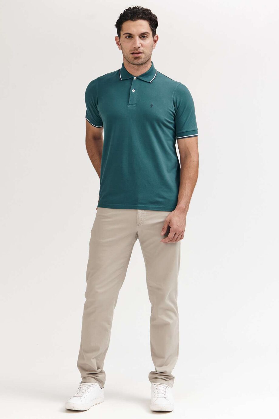 Polo de piqué con 2 vivos