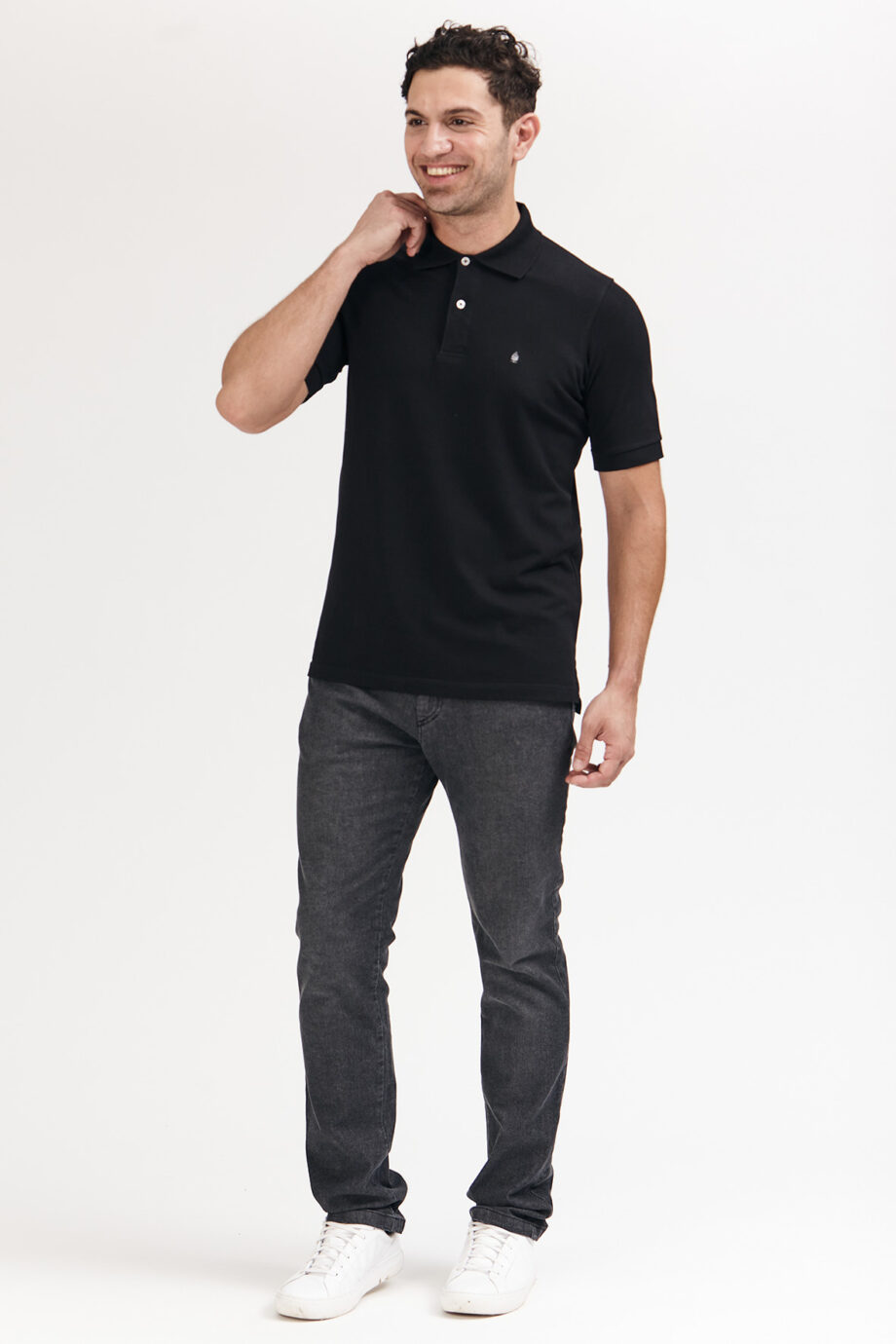 Polo lisa de piqué pima peruano